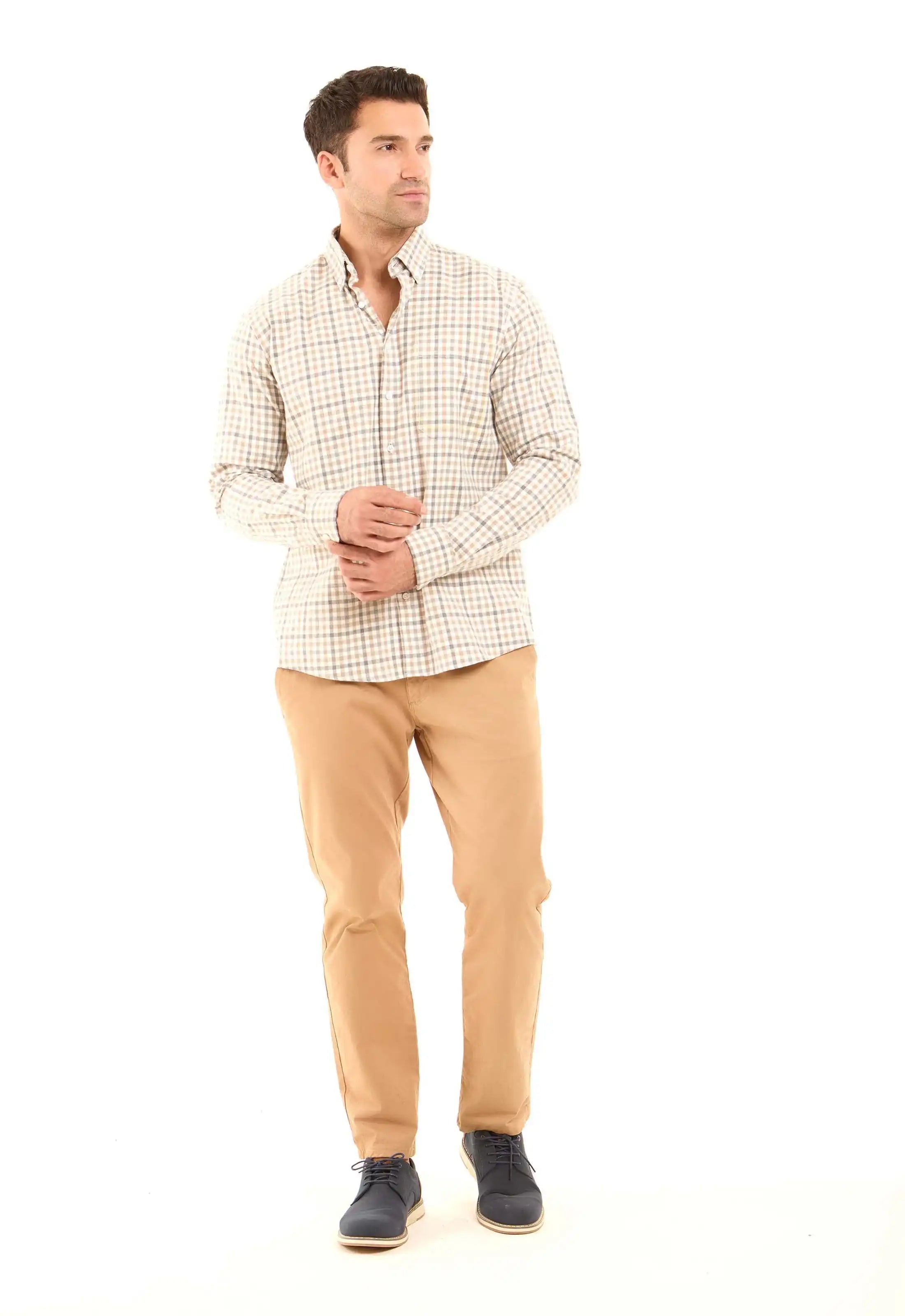 Classic Collar Plaids Casual Shirt