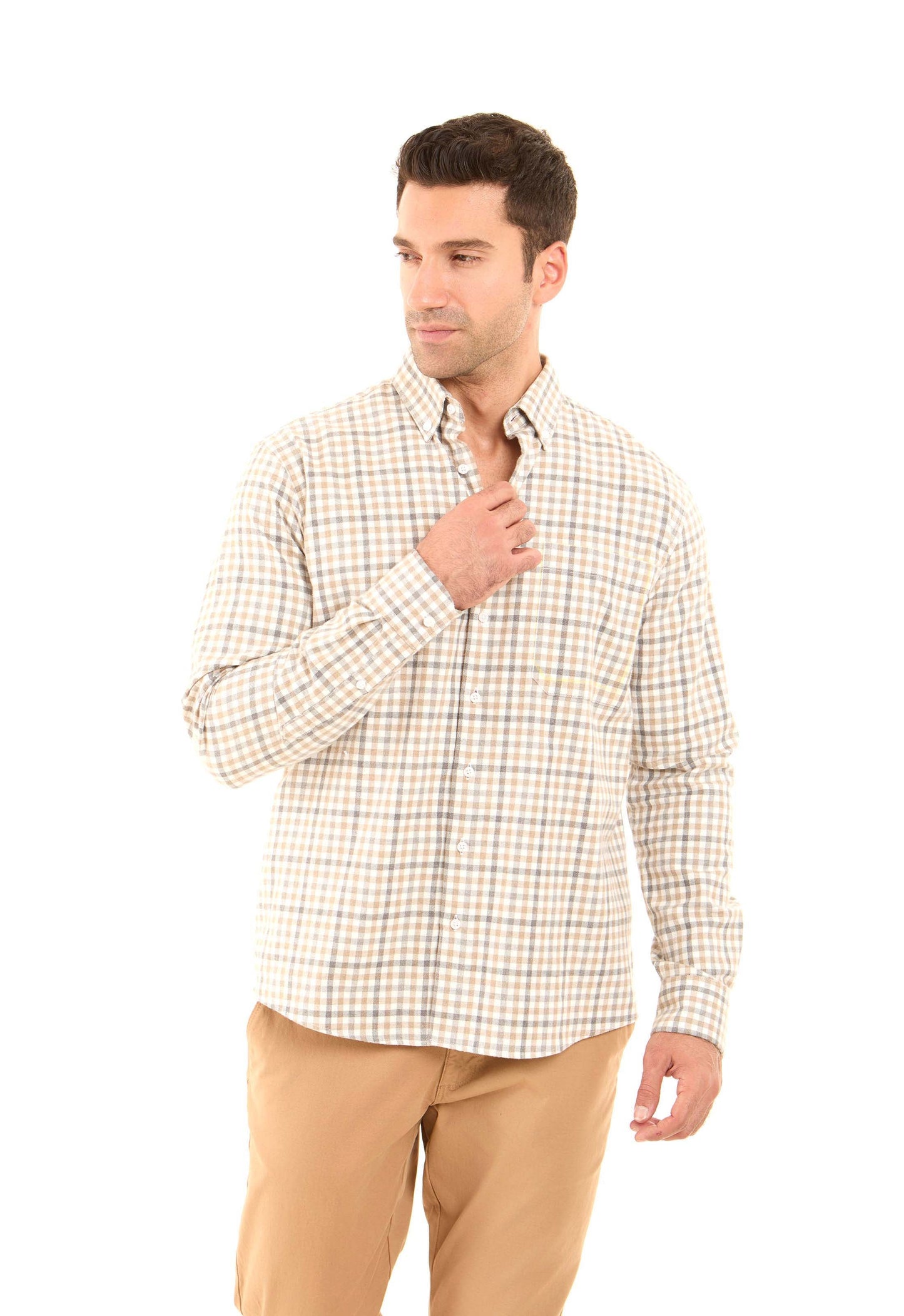 Classic Collar Plaids Casual Shirt