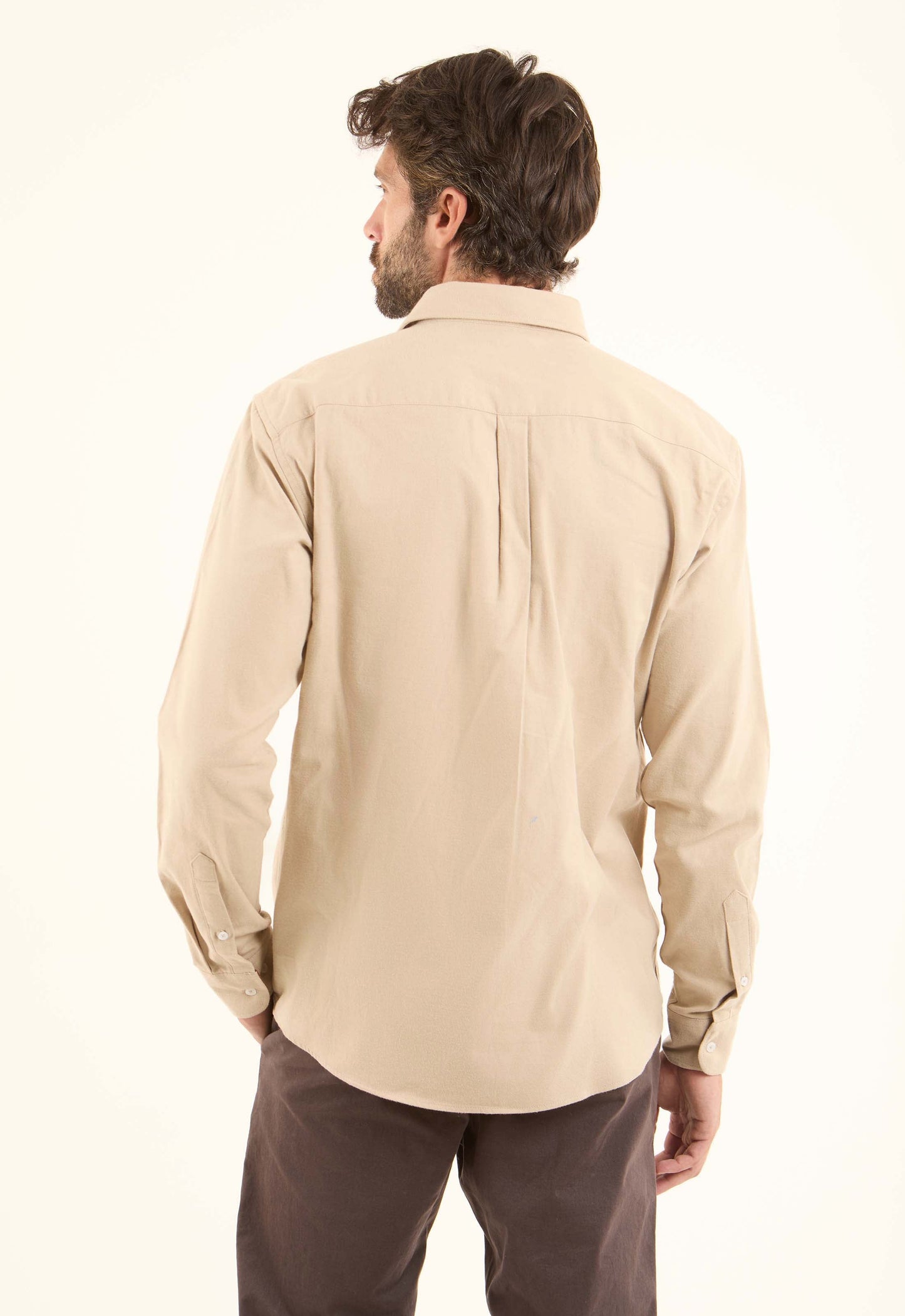 Solid Regular Cotton Shirt with Buttoned Pocket