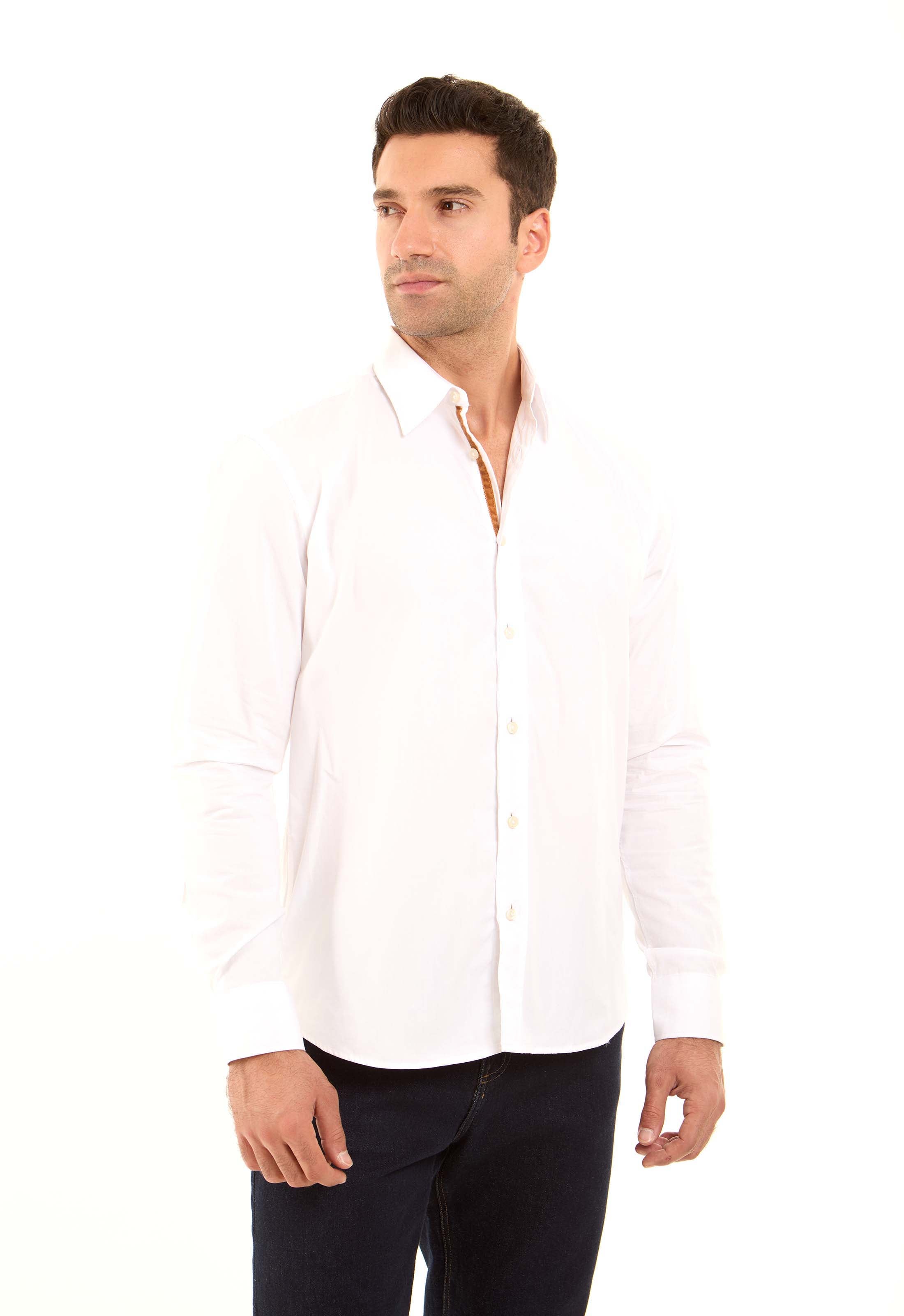 Long Sleeves Solid Cotton Shirt