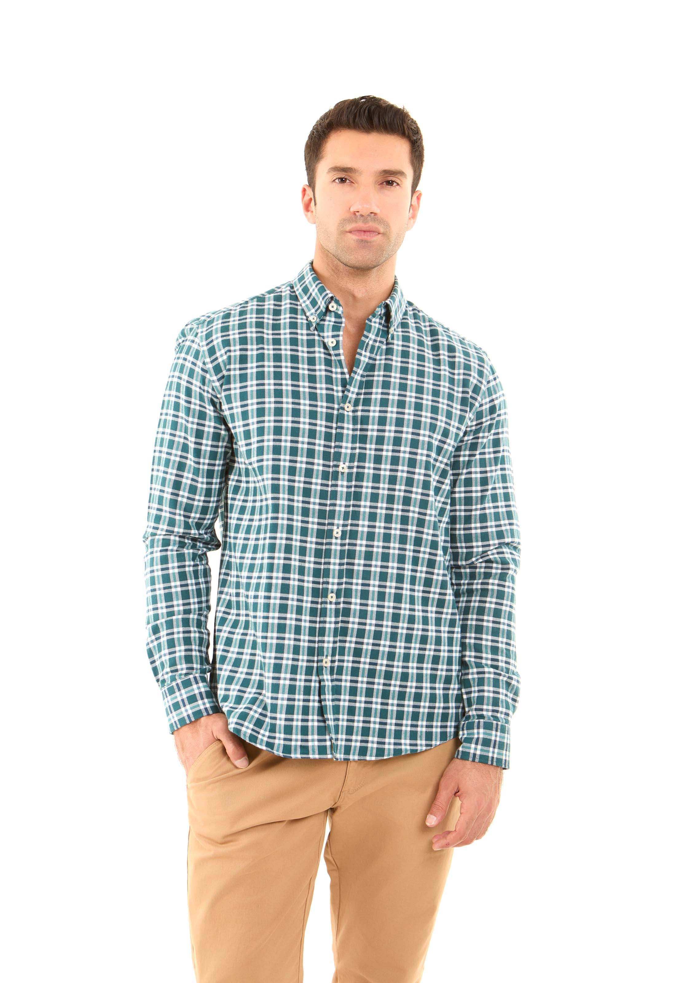 Buttons Down Tartan Cotton Shirt