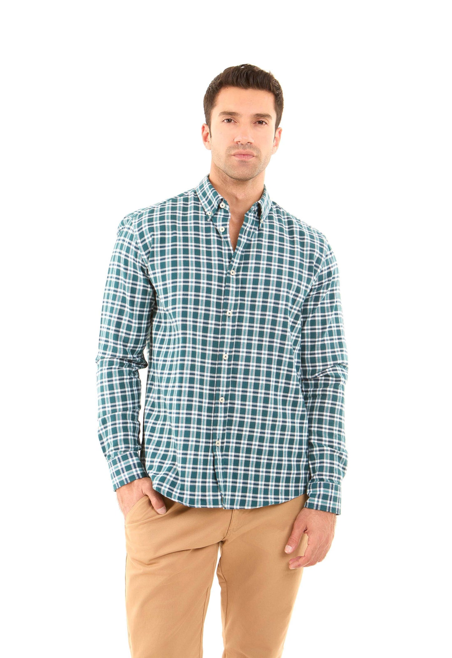 Buttons Down Tartan Cotton Shirt