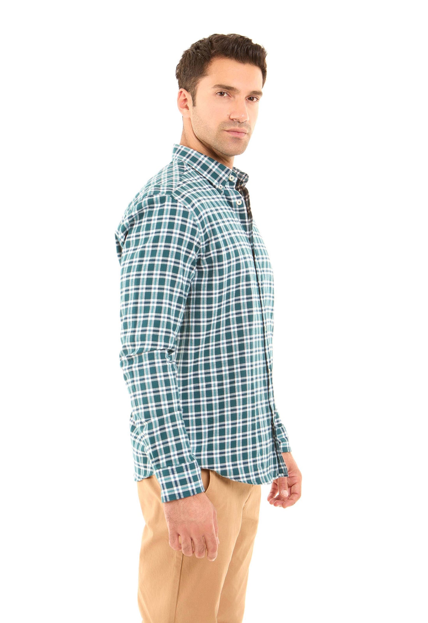 Buttons Down Tartan Cotton Shirt