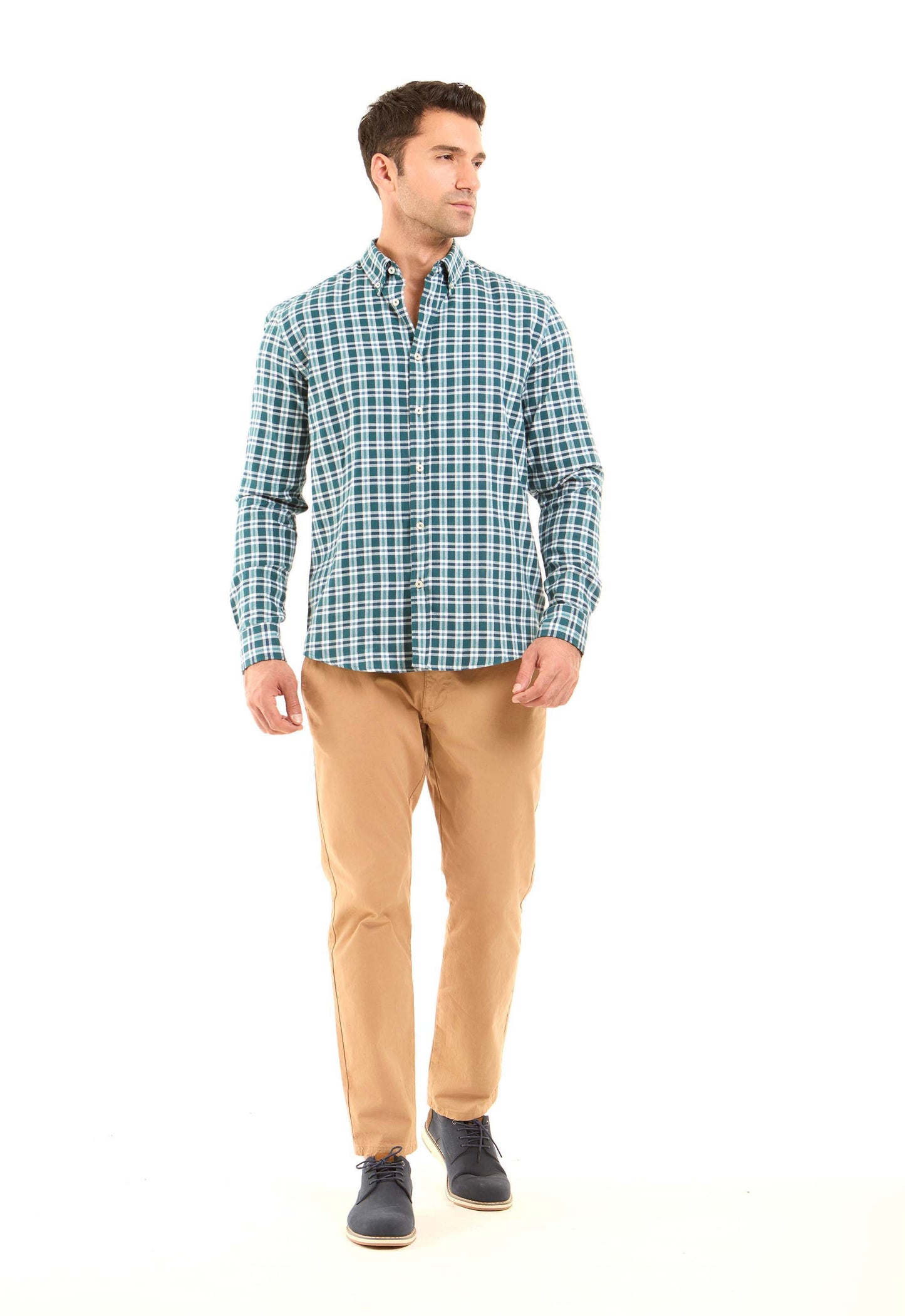 Buttons Down Tartan Cotton Shirt