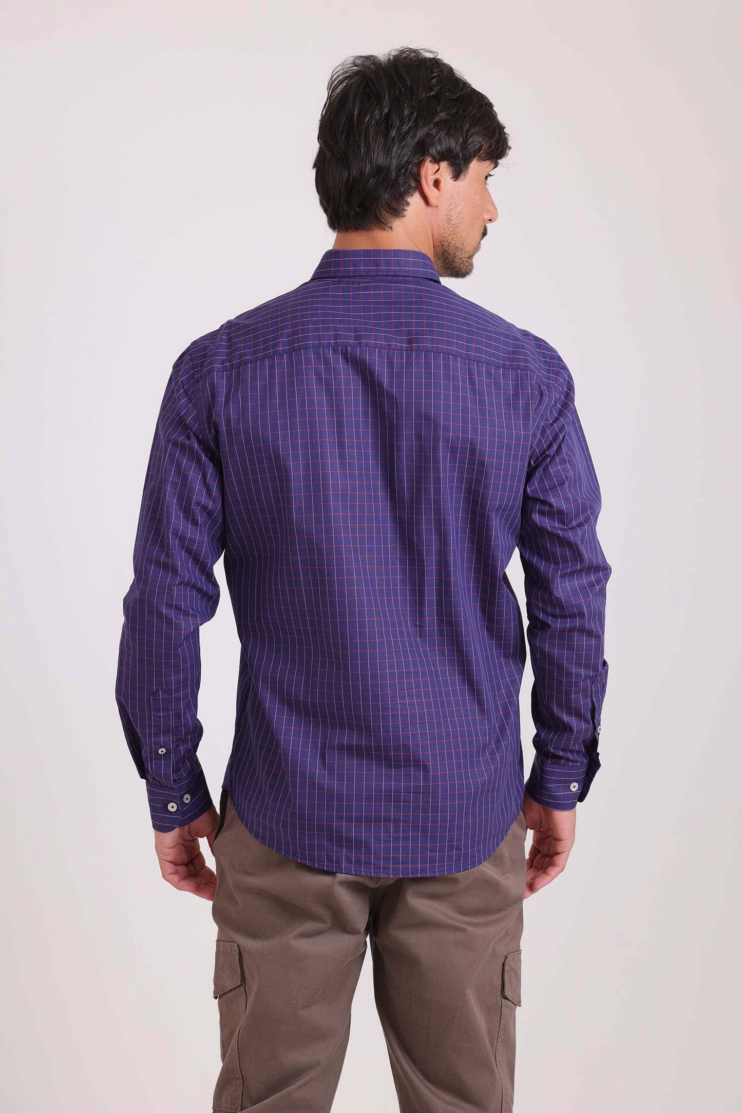 Long Sleeves Checkered Buttoned Shirt