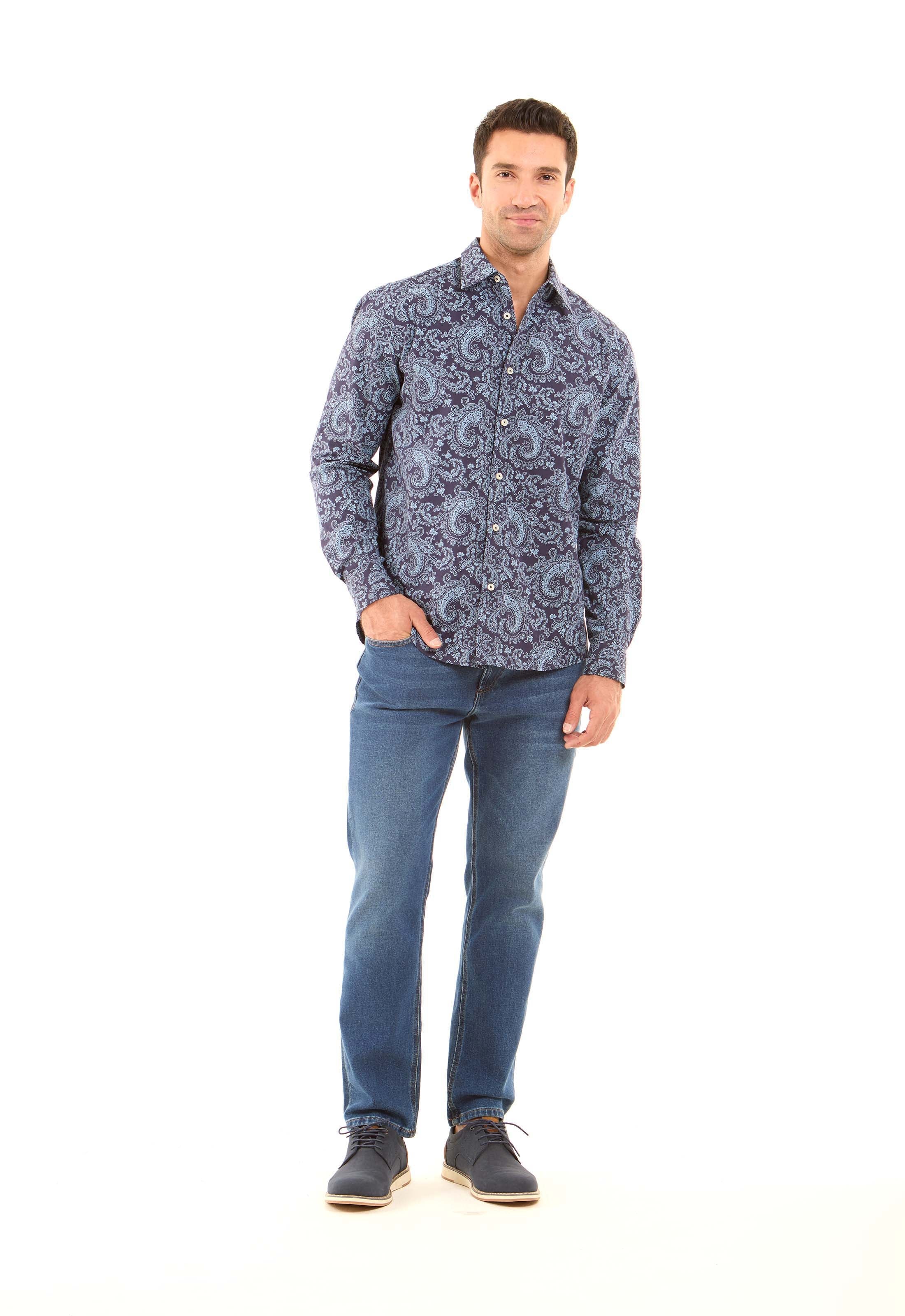 Allover Paisley Pattern Casual Shirt