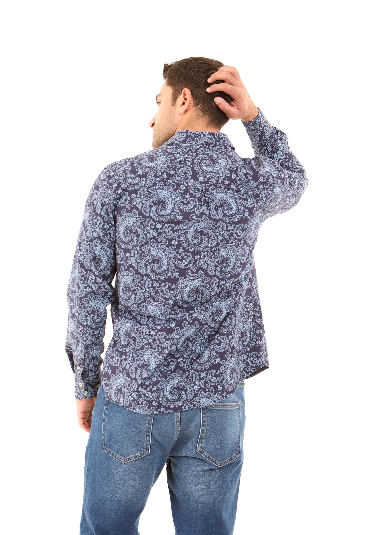 قميص كاجوال منقوش بالكامل