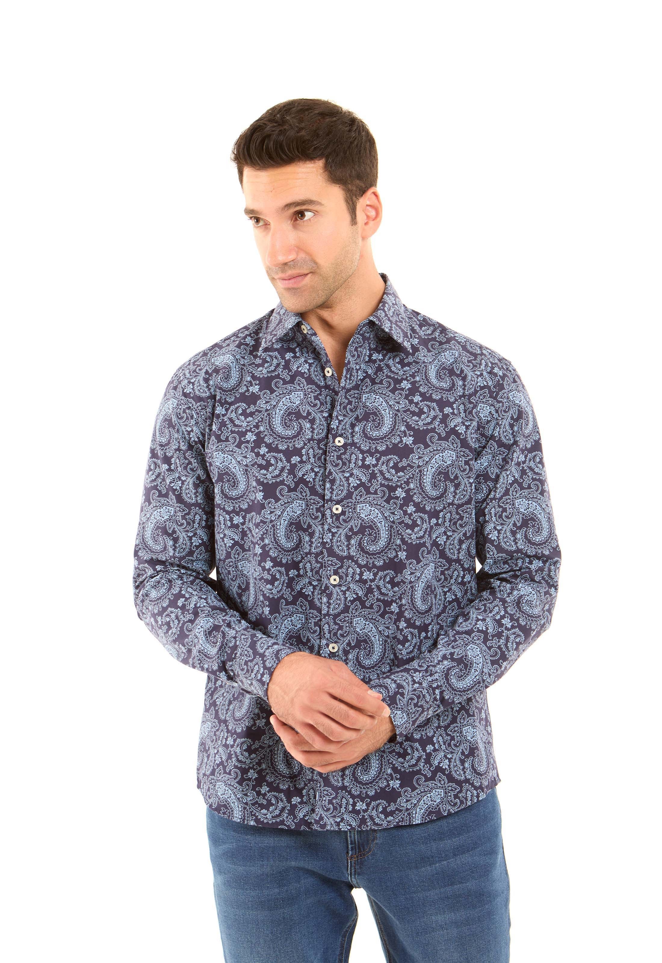Allover Paisley Pattern Casual Shirt