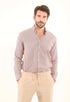 Patterned Long Sleeves Shirt with Classic Collar