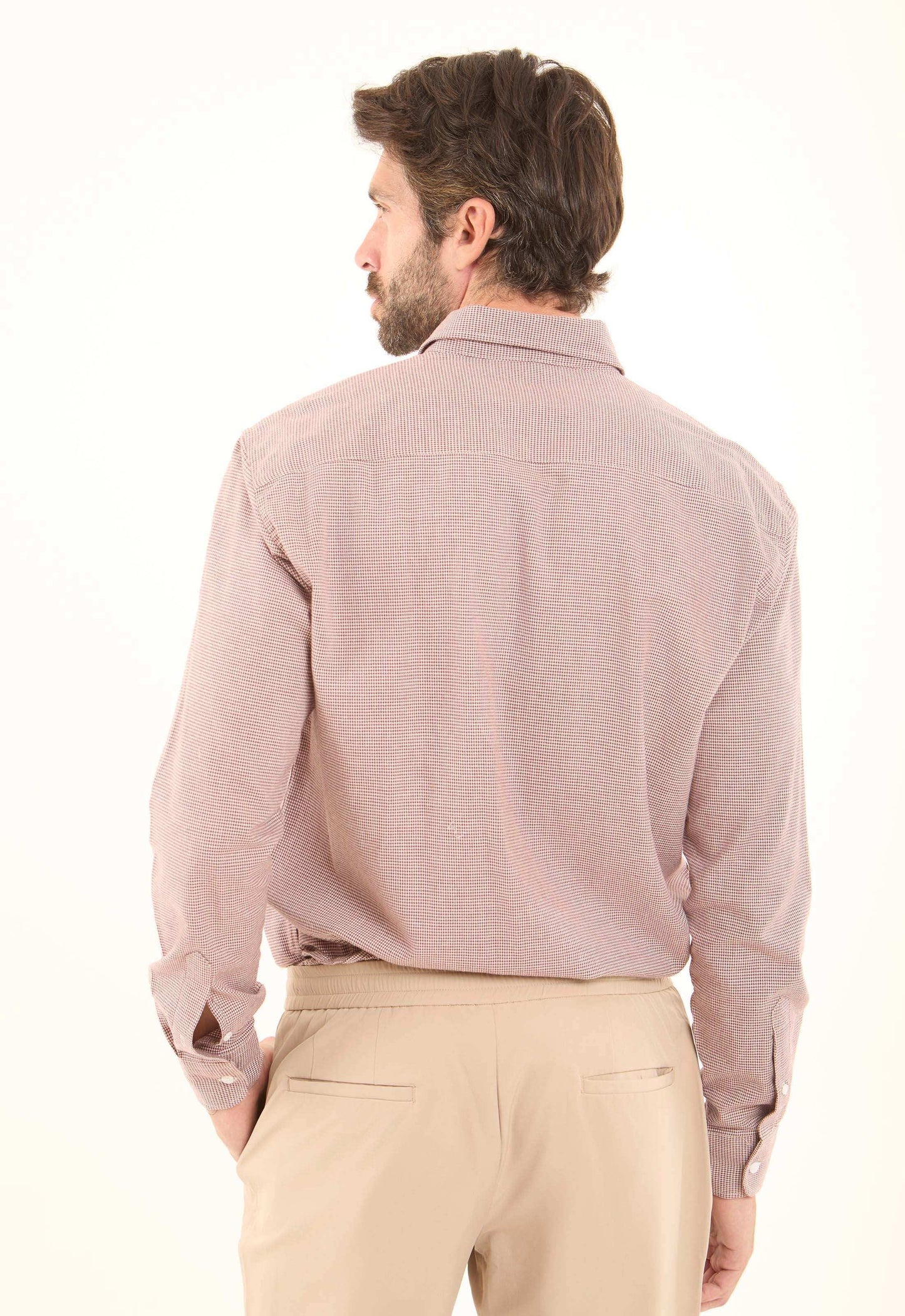 Patterned Long Sleeves Shirt with Classic Collar
