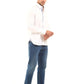 Solid Classic Shirt with Striped Neckline