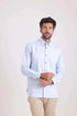Solid Classic Shirt with Striped Neckline