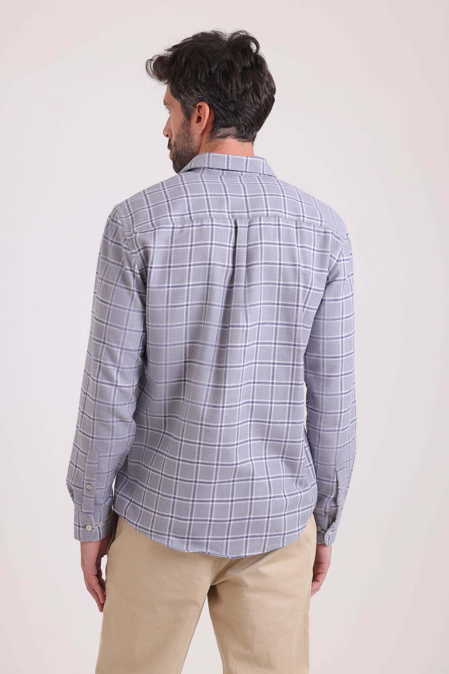 قميص كاجوال بقصة عادية بنقشة مربعات