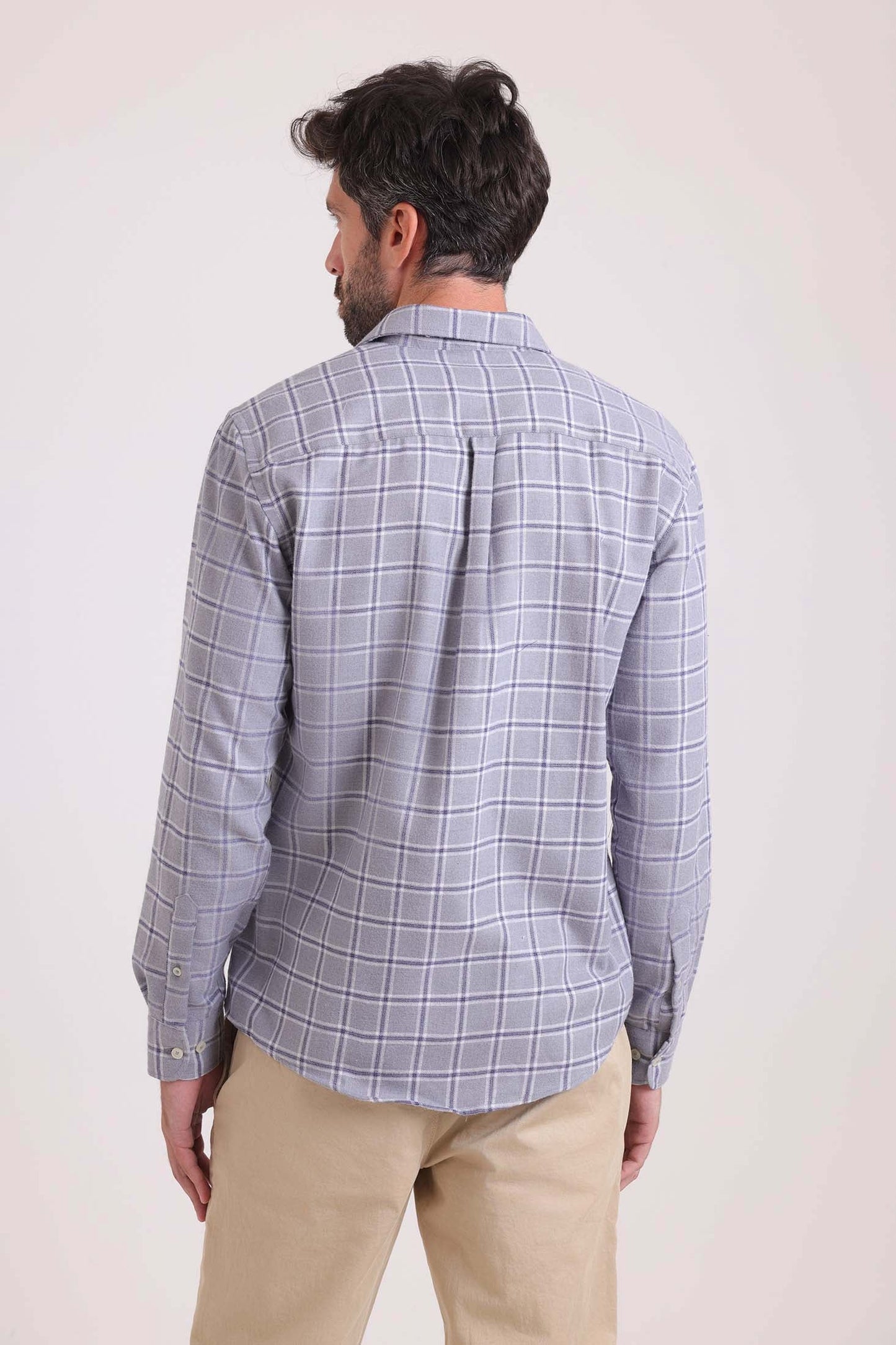 قميص كاجوال بقصة عادية بنقشة مربعات