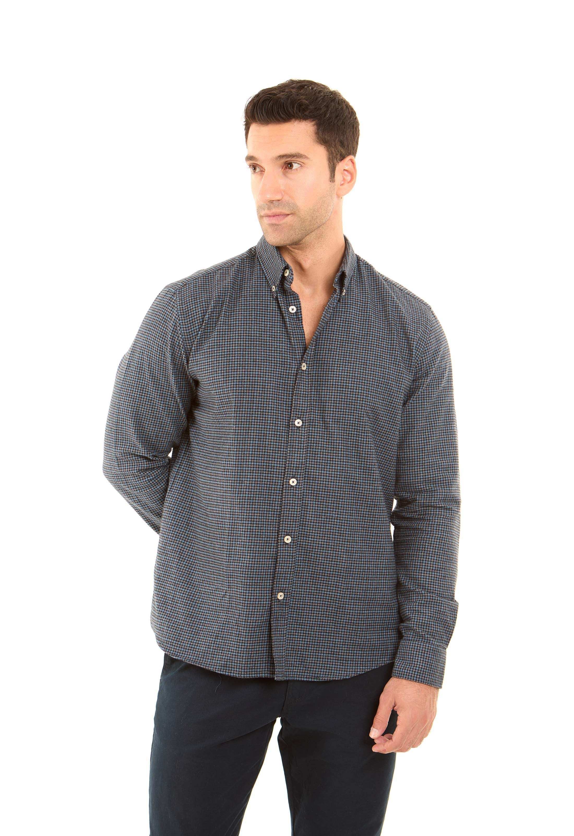 Micro Check Long Sleeves Shirt