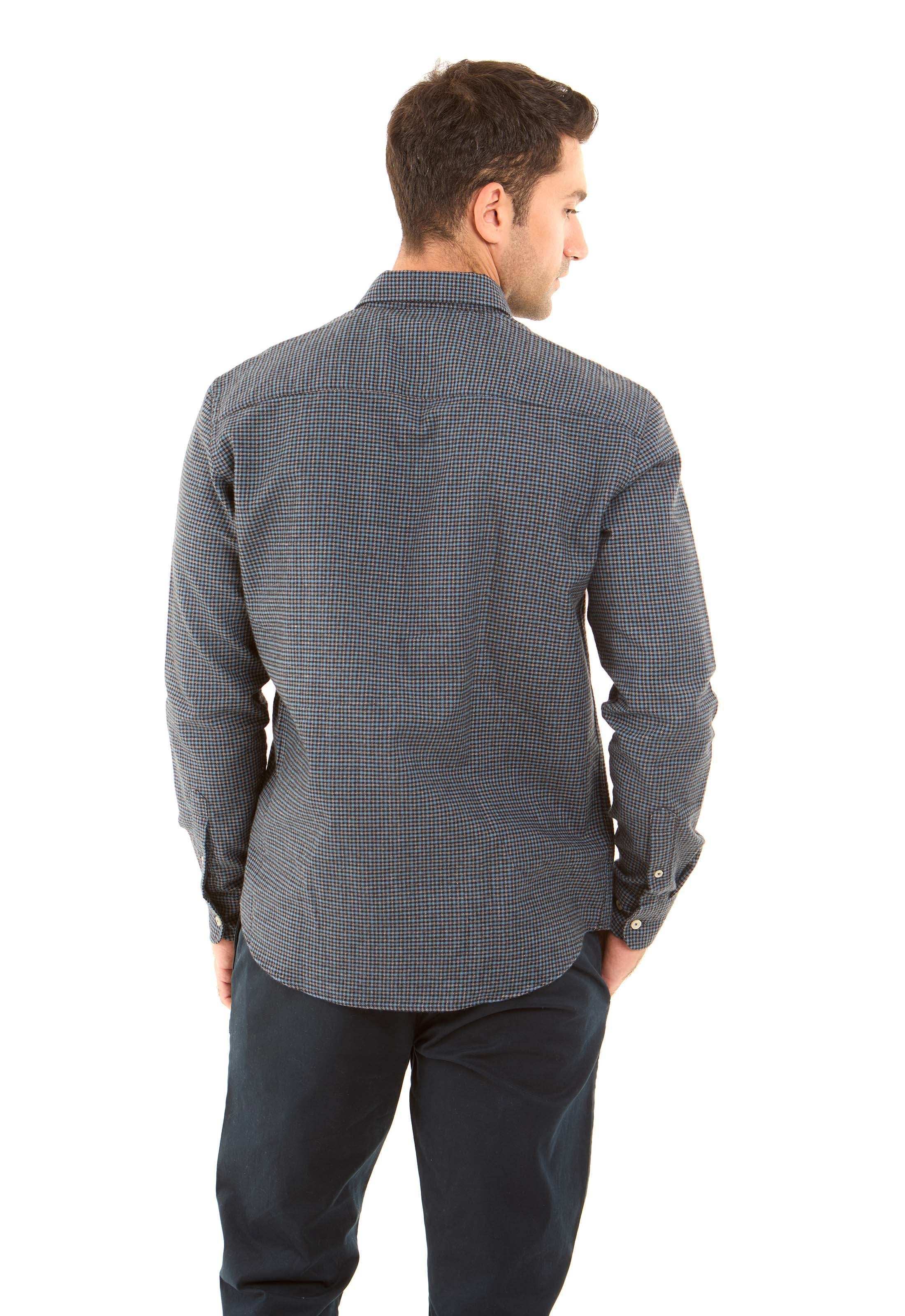 قميص كاجوال مضلع بقصة عادية