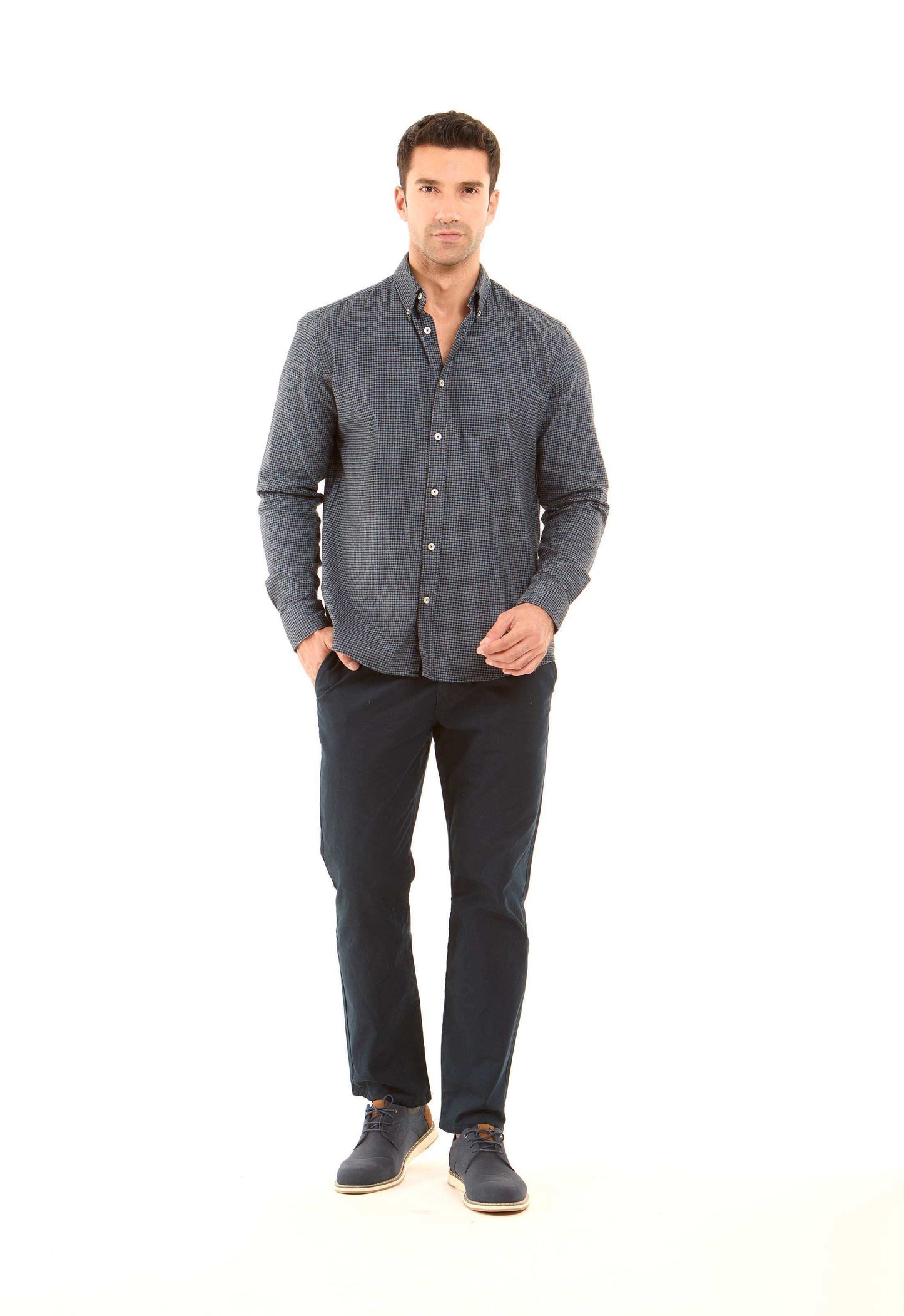 Micro Check Long Sleeves Shirt