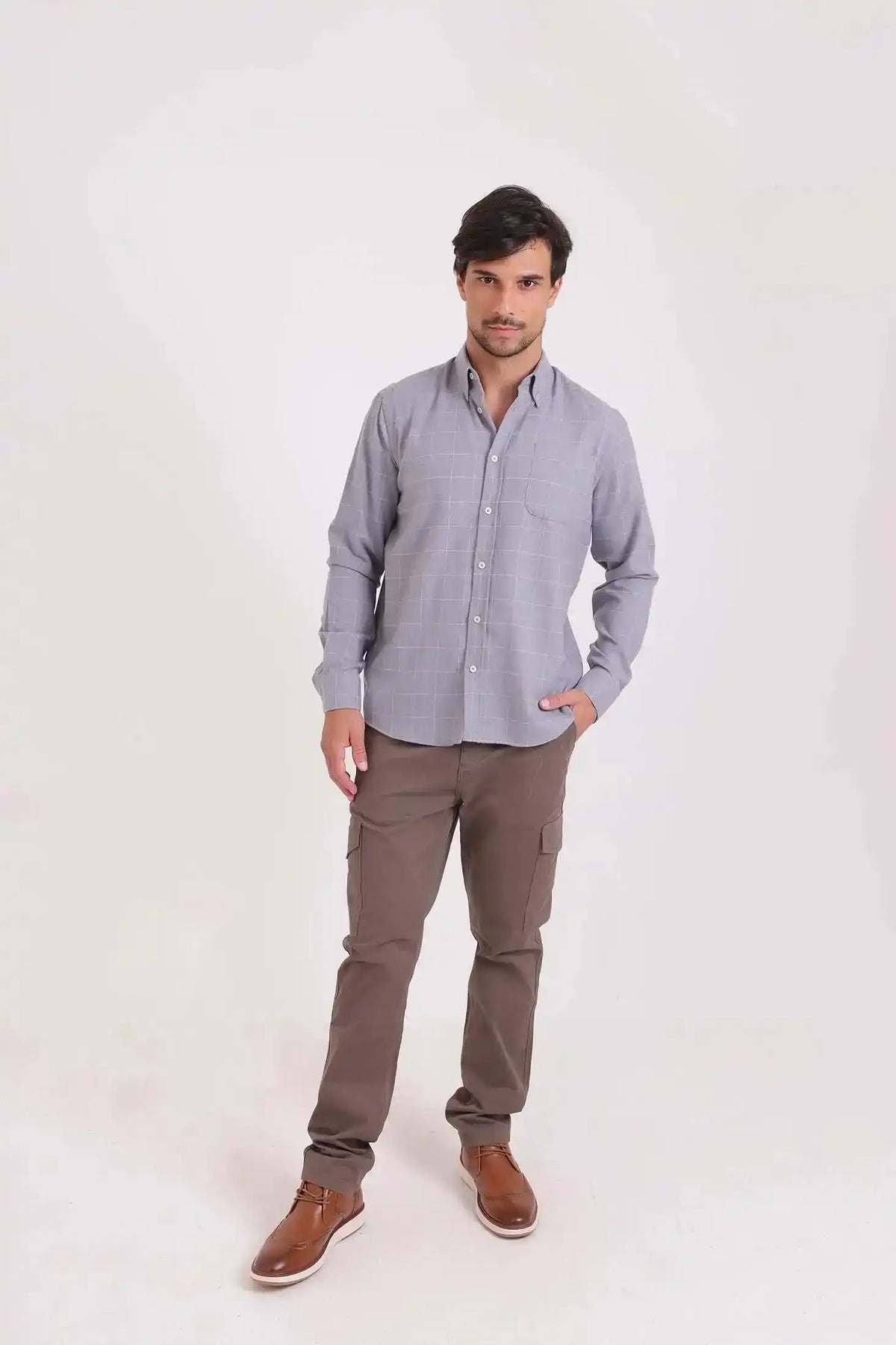 Regular Fit Casual Plaids Shirt