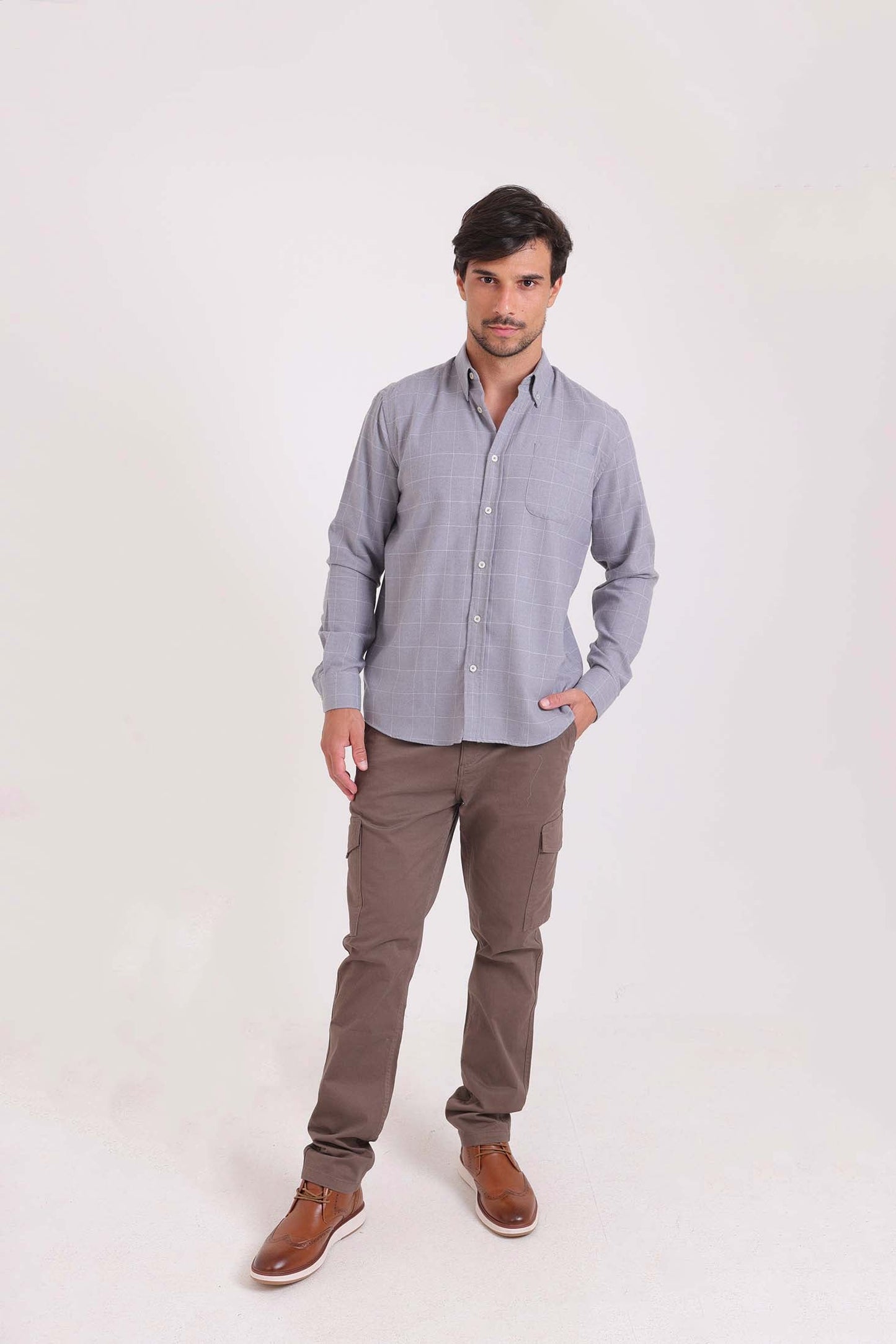 Regular Fit Casual Plaids Shirt