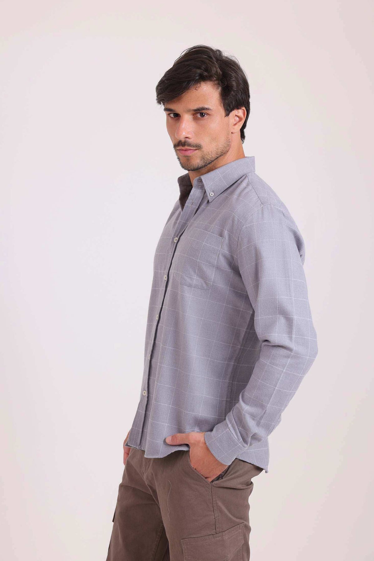 Regular Fit Casual Plaids Shirt