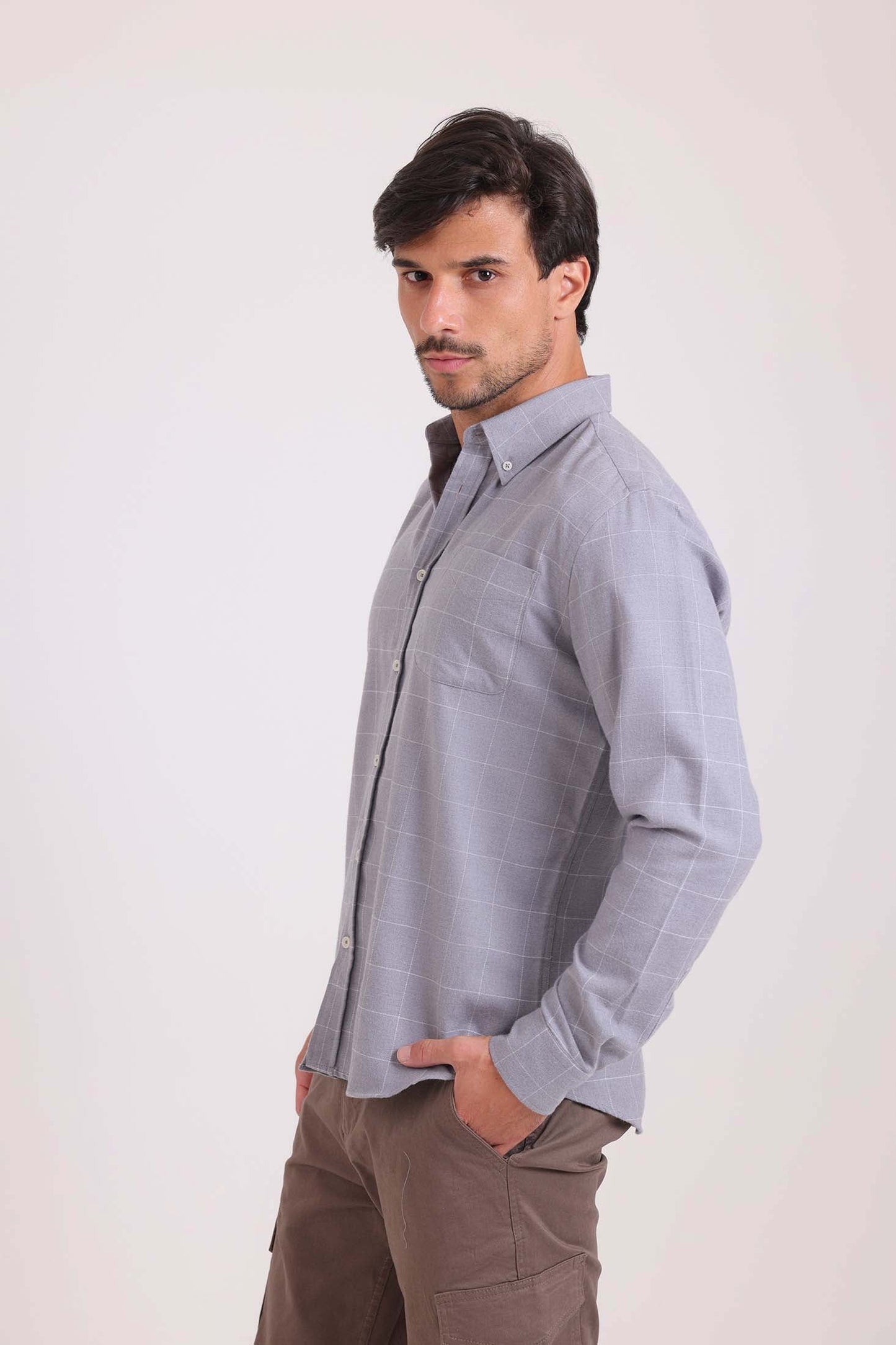 Regular Fit Casual Plaids Shirt