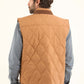 Sleeveless Quilted Vest with Buttoned Pockets