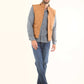 Sleeveless Quilted Vest with Buttoned Pockets