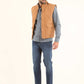 Sleeveless Quilted Vest with Buttoned Pockets