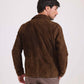 Classic Collar Zipped Suede Jacket