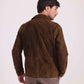 Classic Collar Zipped Suede Jacket
