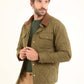 Quilted Field Jacket with Contrast Collar