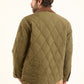 Quilted Field Jacket with Contrast Collar