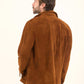 Suede-Texture Button-Up Jacket