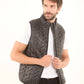 Mock Neck Zipped Quilted Vest