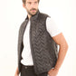 Mock Neck Zipped Quilted Vest