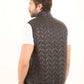 Mock Neck Zipped Quilted Vest