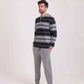 Striped Top & Drawstring Pants Pajama Set