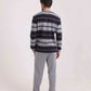 Striped Top & Drawstring Pants Pajama Set