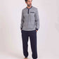 Striped Top & Solid Pants Winter Pajama Set