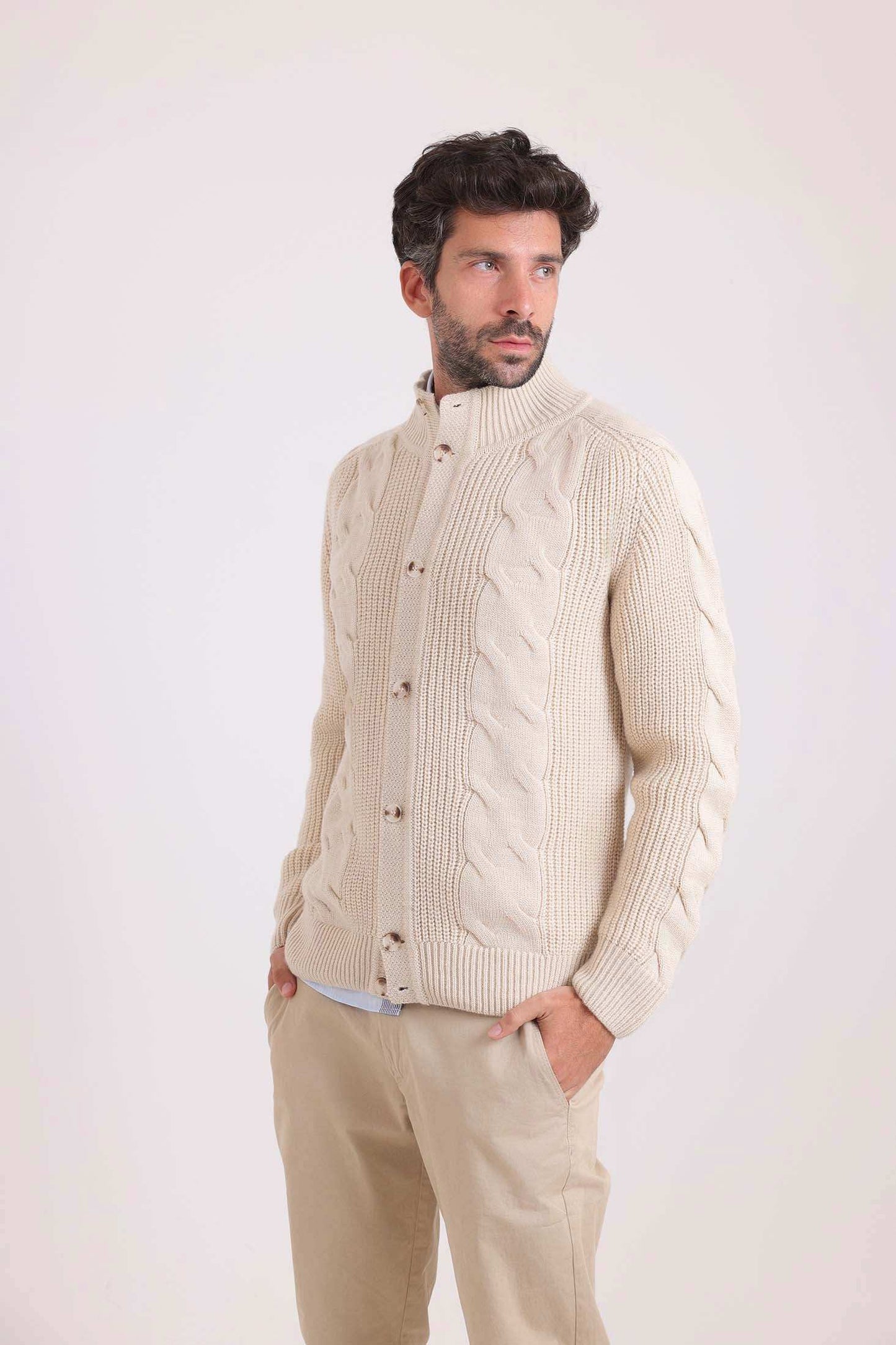 Button-Up Knit Cardigan