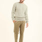 Crew Neck Slip On Pullover with Chunky Knit
