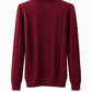 Burgundy Cable-Knit Sweater