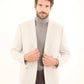 Wool-Blend Textured Tailored Blazer