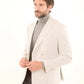 Wool-Blend Textured Tailored Blazer