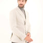 Wool-Blend Textured Tailored Blazer