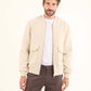 Wool-Blend Bomber Style Jacket