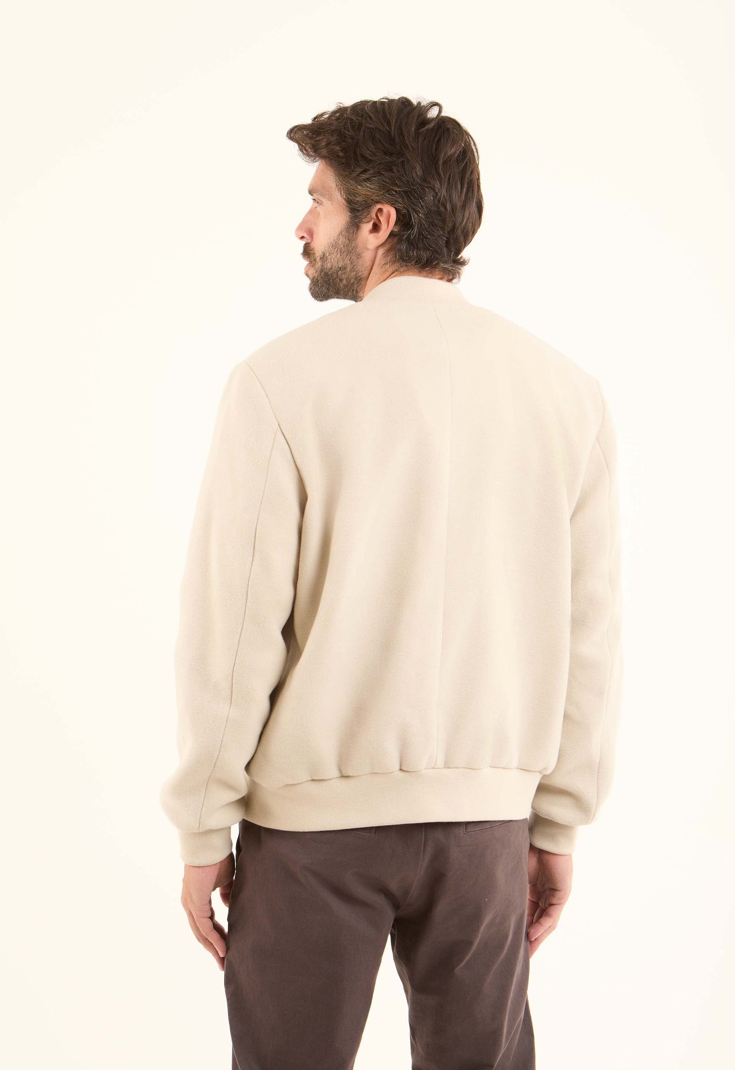 Wool-Blend Bomber Style Jacket