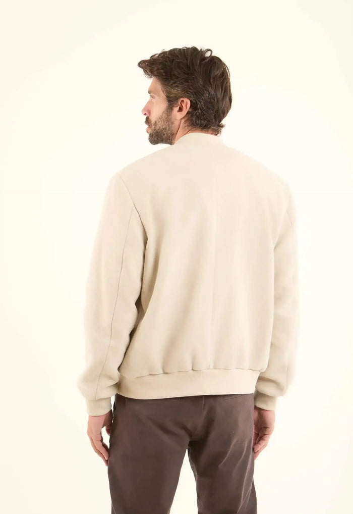 Wool-Blend Bomber Style Jacket