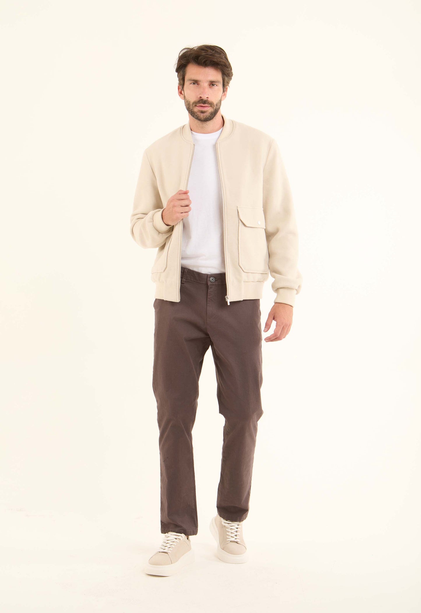 Wool-Blend Bomber Style Jacket