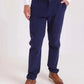 Solid Cotton Chino Pants with Side Pockets
